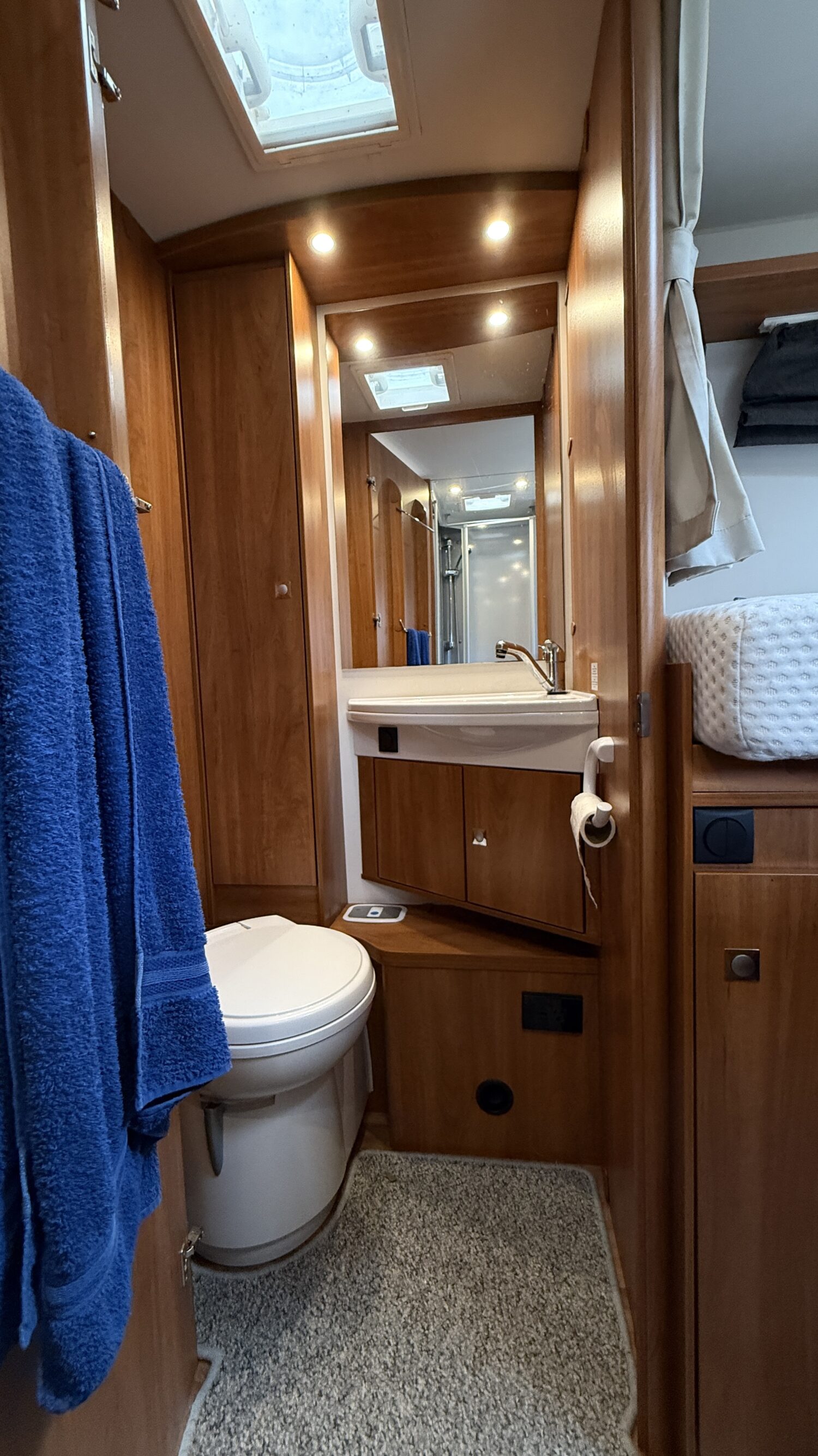 Sammy 4 berth campervan rental in New Zealand with bike rack, awning and twin bed
