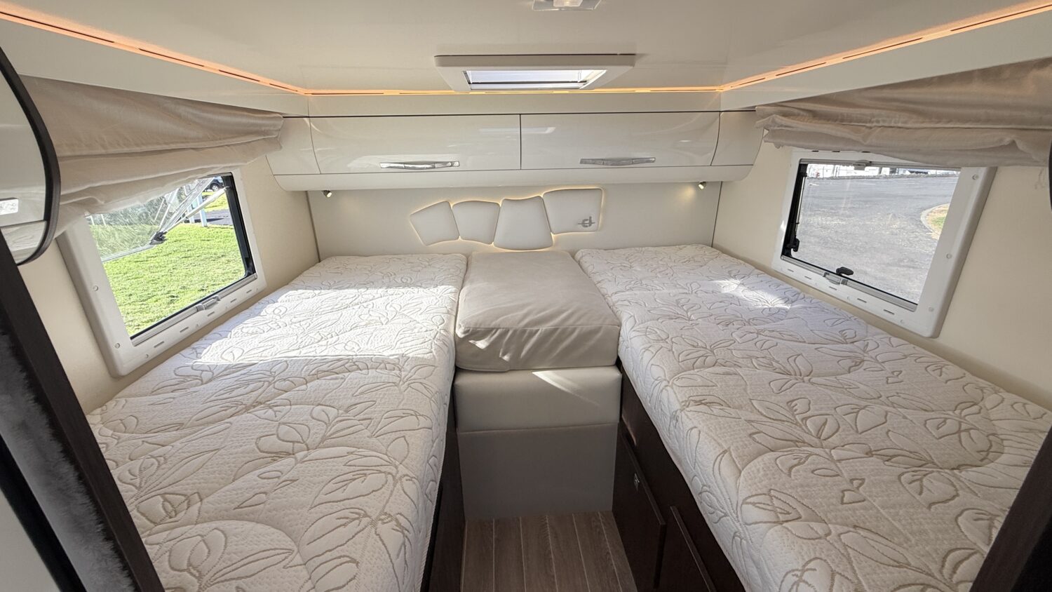Kimmy - 4 Berth Campervan rental in New Zealand with bike rack, awning and twin beds