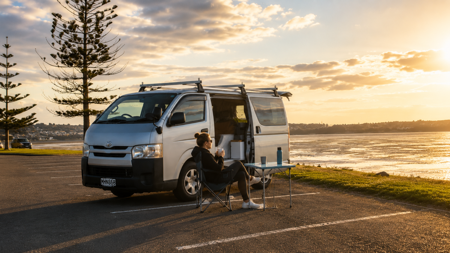 Carly 2 Berth Toyota Hiace Budget Campervan for rent from Nomado Auckland & Christchurch Location